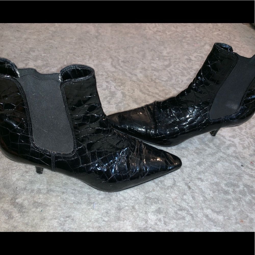 Vintage Michel Perry Patent Leather Booties